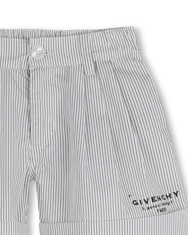 kids atelier givenchy Navy Striped Givenchy Shorts Set