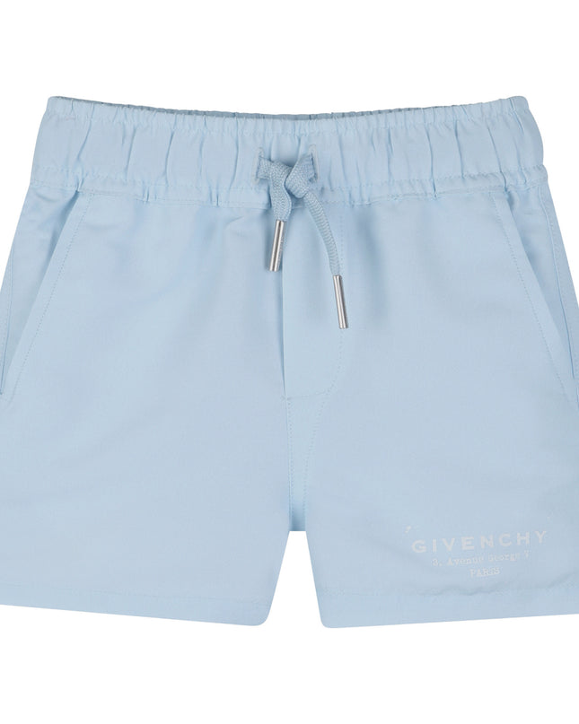 kids atelier givenchy Light Blue Givenchy Swim Shorts