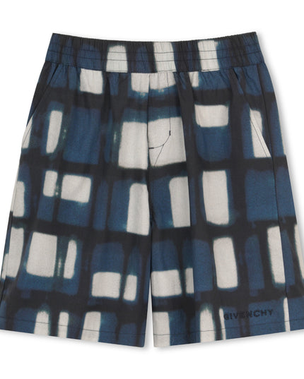 kids atelier givenchy Dark Blue Givenchy Patterned Shorts