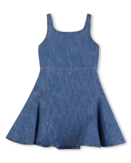kids atelier givenchy Dark Blue Denim Flared Dress