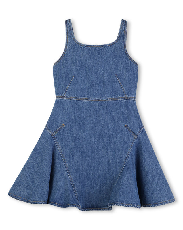 kids atelier givenchy Dark Blue Denim Flared Dress