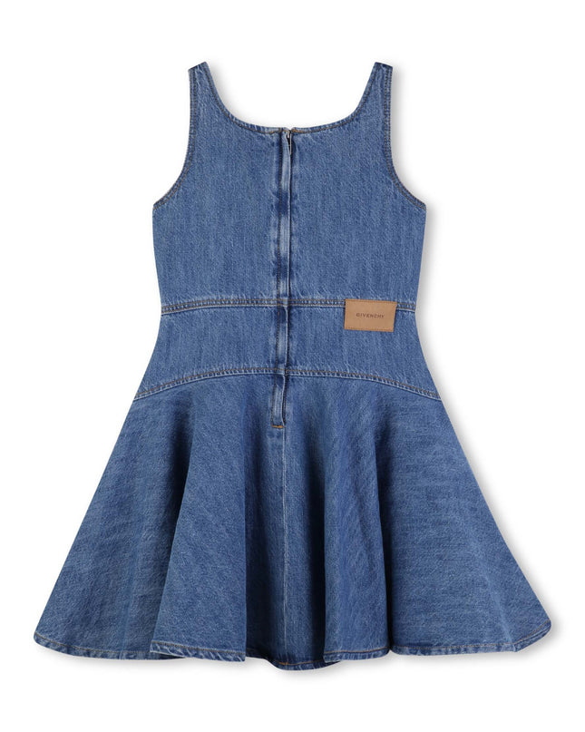 kids atelier givenchy Dark Blue Denim Flared Dress