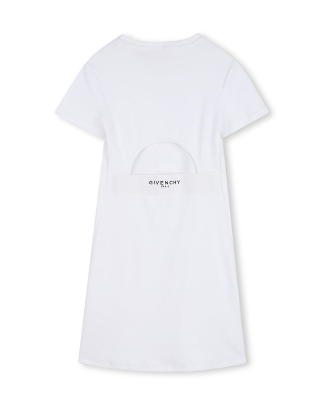 kids atelier givenchy White Short Sleeve Logo Dress
