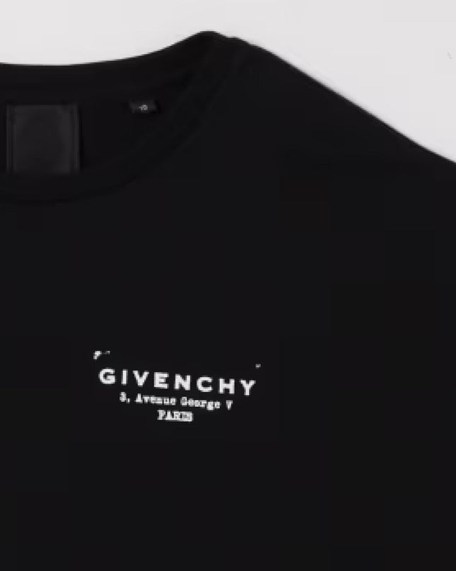 kids atelier givenchy Black Cotton Crop T-Shirt with Givenchy Logo