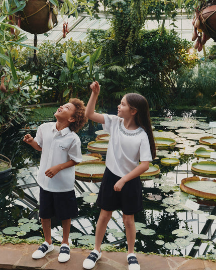 kids atelier givenchy White Short Sleeve Cropped T-Shirt