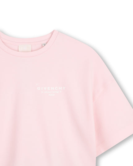 kids atelier givenchy Pink Short Sleeve Cropped T-Shirt