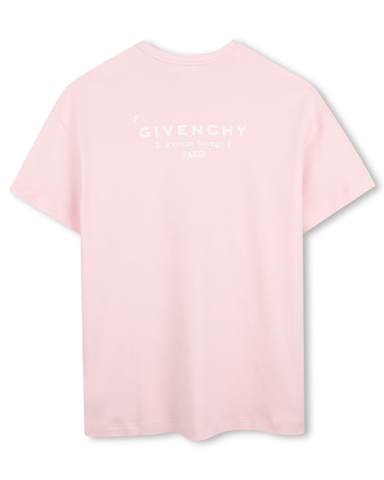 kids atelier givenchy Light Pink Short Sleeve Logo Dress