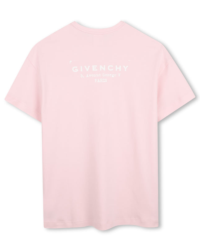 kids atelier givenchy Light Pink Short Sleeve Logo Dress
