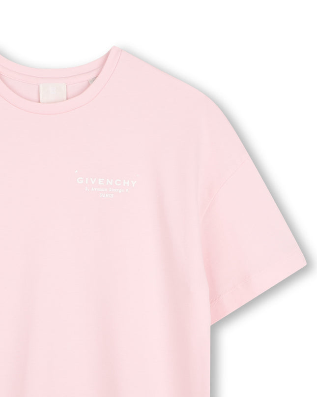 kids atelier givenchy Light Pink Short Sleeve Logo Dress