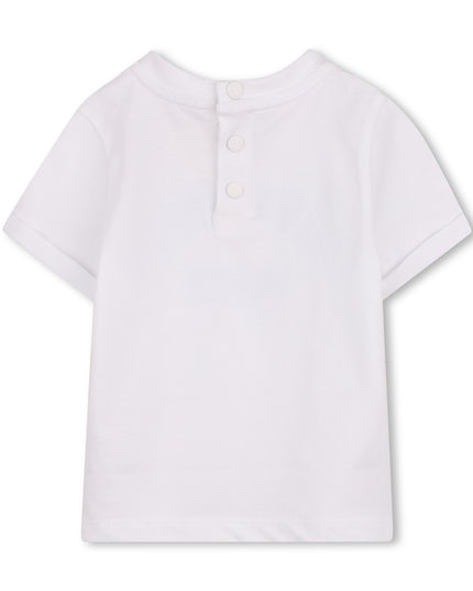 kids atelier givenchy White Short Sleeve Embroidered T-Shirt