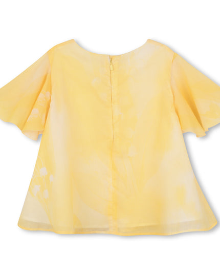 kids atelier givenchy Light Yellow Patterned Short Set