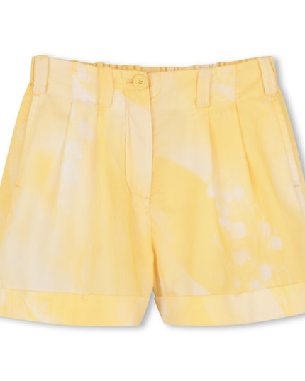 kids atelier givenchy Light Yellow Patterned Short Set