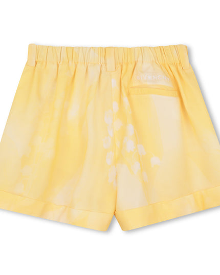 kids atelier givenchy Light Yellow Patterned Short Set