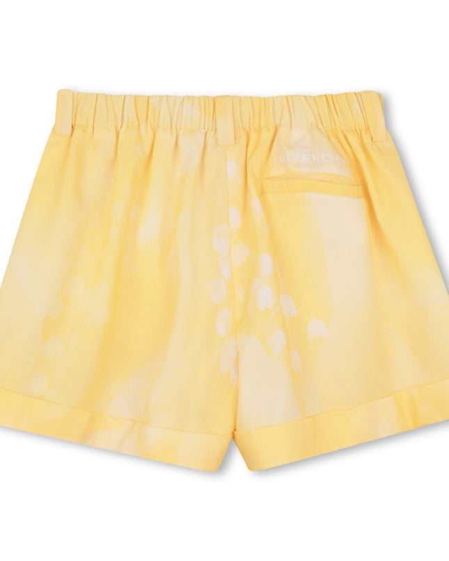 kids atelier givenchy Light Yellow Patterned Short Set