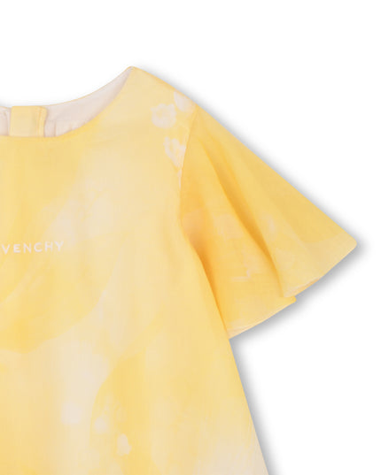 kids atelier givenchy Light Yellow Patterned Short Set