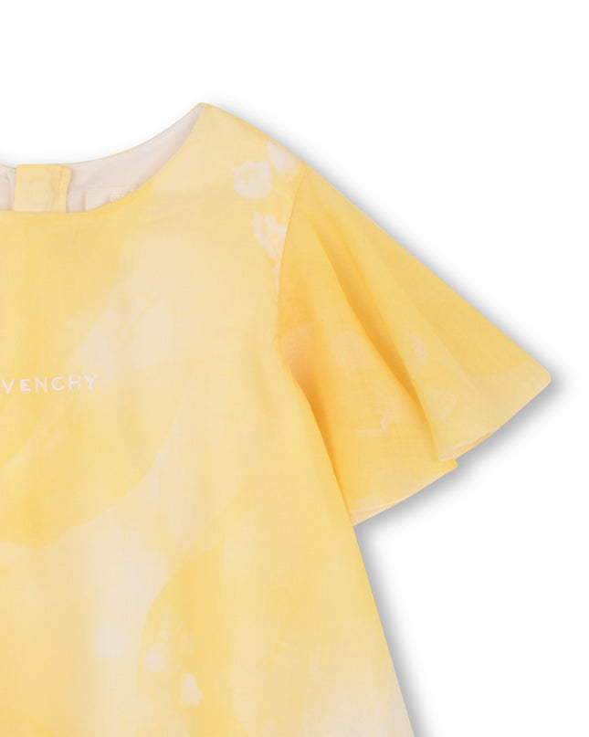 kids atelier givenchy Light Yellow Patterned Short Set