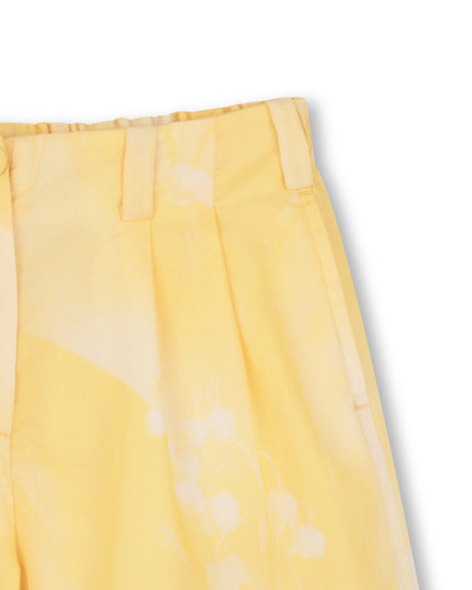 kids atelier givenchy Light Yellow Patterned Short Set