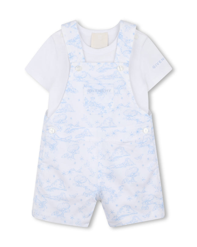 kids atelier givenchy White & Light Blue Givenchy Baby Set
