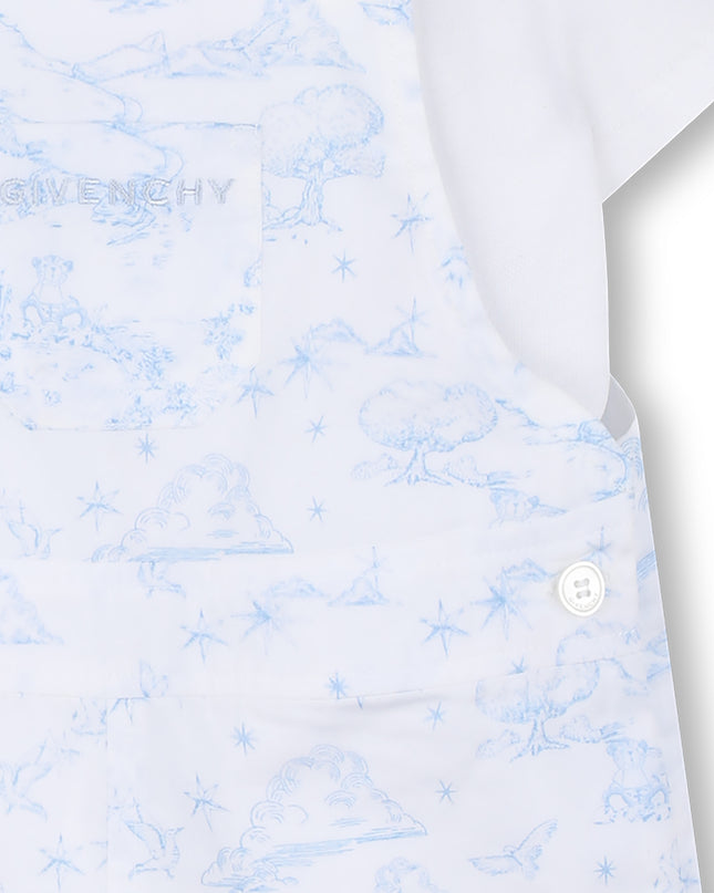 kids atelier givenchy White & Light Blue Givenchy Baby Set
