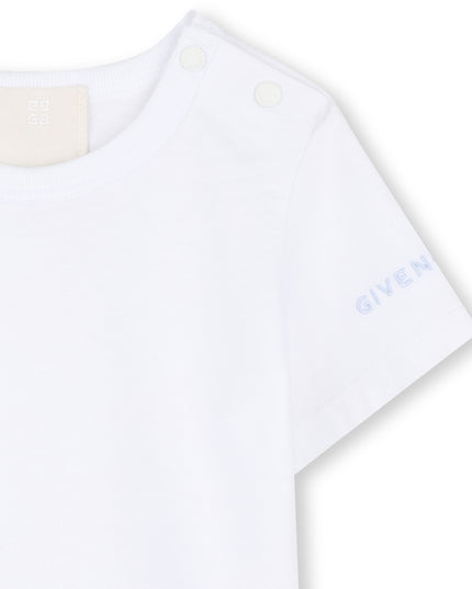 kids atelier givenchy White & Light Blue Givenchy Baby Set

