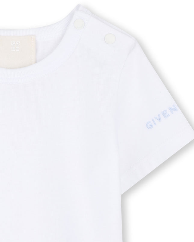 kids atelier givenchy White & Light Blue Givenchy Baby Set
