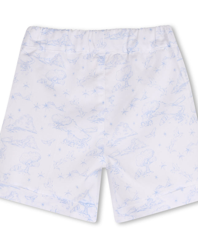kids atelier givenchy White & Light Blue Givenchy Short Set