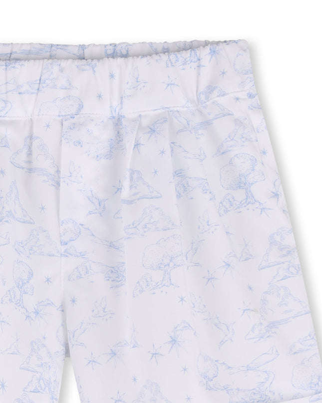 kids atelier givenchy White & Light Blue Givenchy Short Set