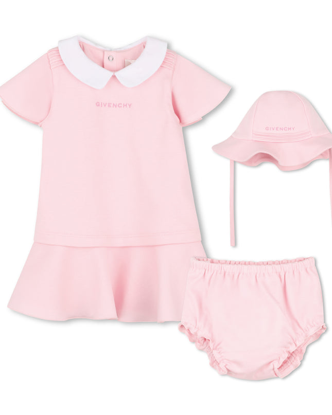 kids atelier givenchy Light Pink Givenchy Baby Dress Set