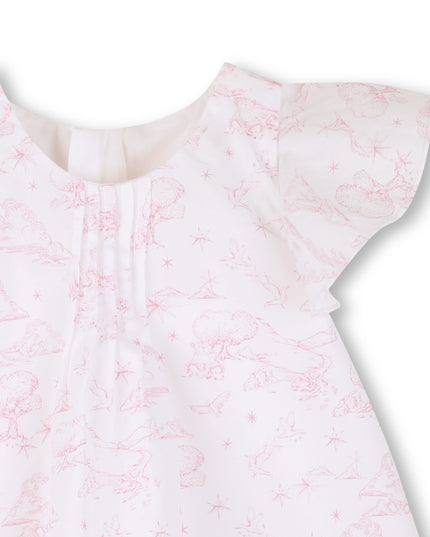 kids atelier givenchy White & Light Pink Givenchy Baby Dress Set