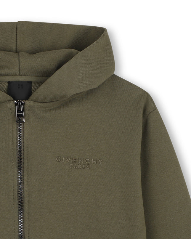 Kids Atelier Givenchy Olive Green Fleece Sweatshirt
