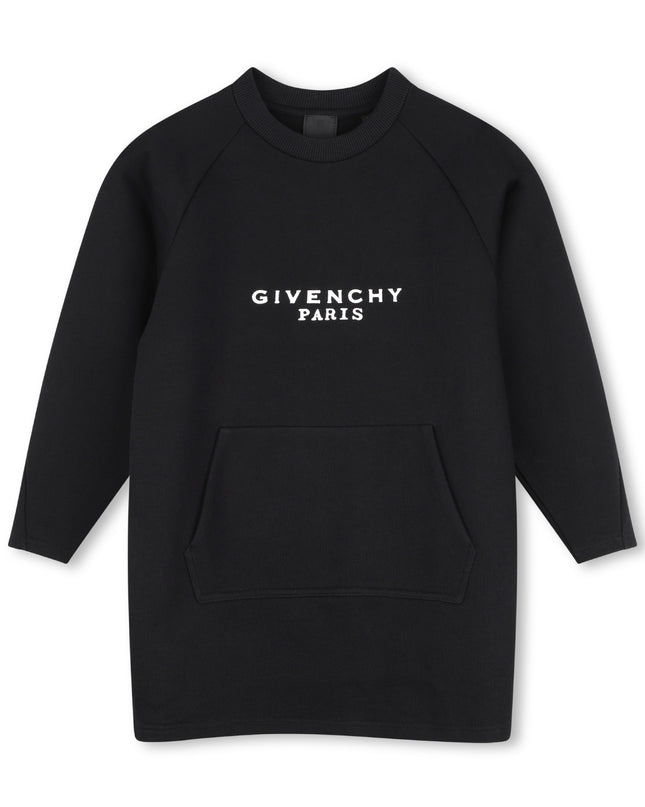Kids Atelier Givenchy Black Logo Fleece Dress