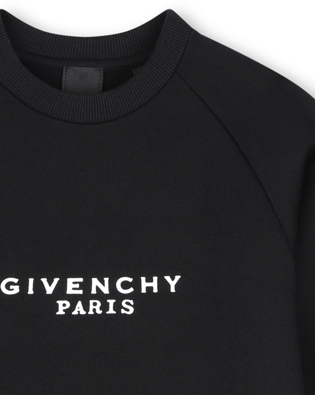 Kids Atelier Givenchy Black Logo Fleece Dress