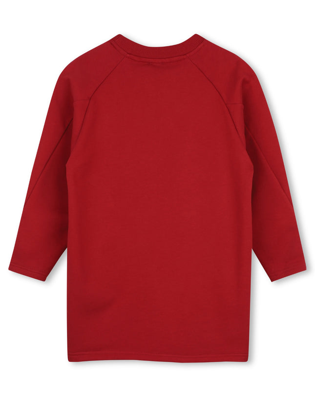 Kids Atelier Givenchy Dark Red Logo Fleece Dress