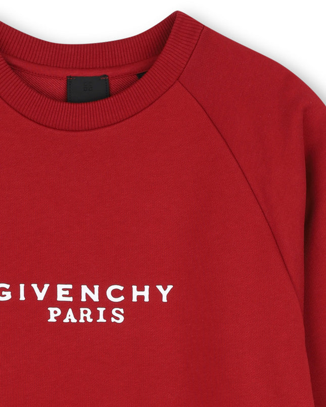 Kids Atelier Givenchy Dark Red Logo Fleece Dress