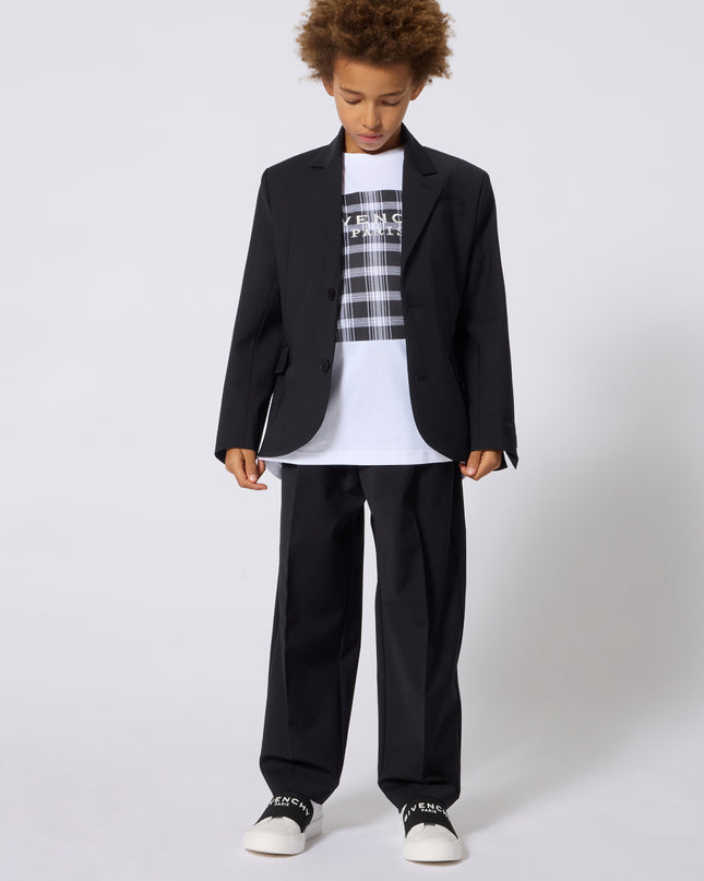 Kids Atelier Givenchy White Check Jersey Tee