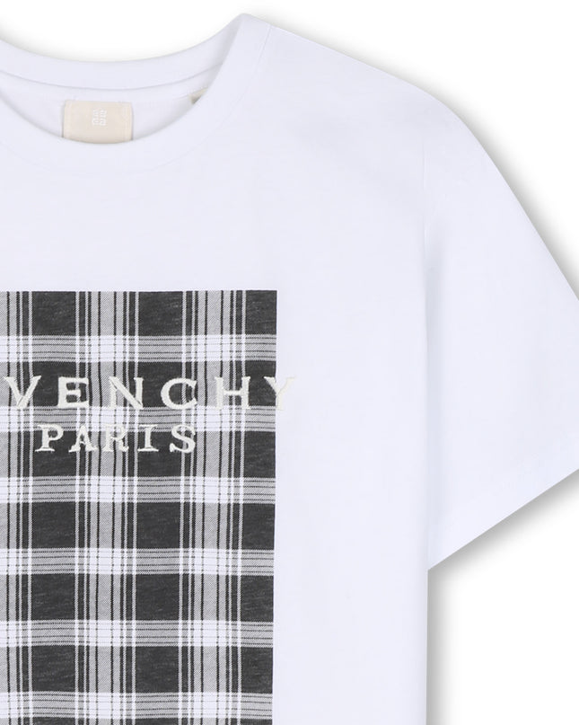 Kids Atelier Givenchy White Check Jersey Tee