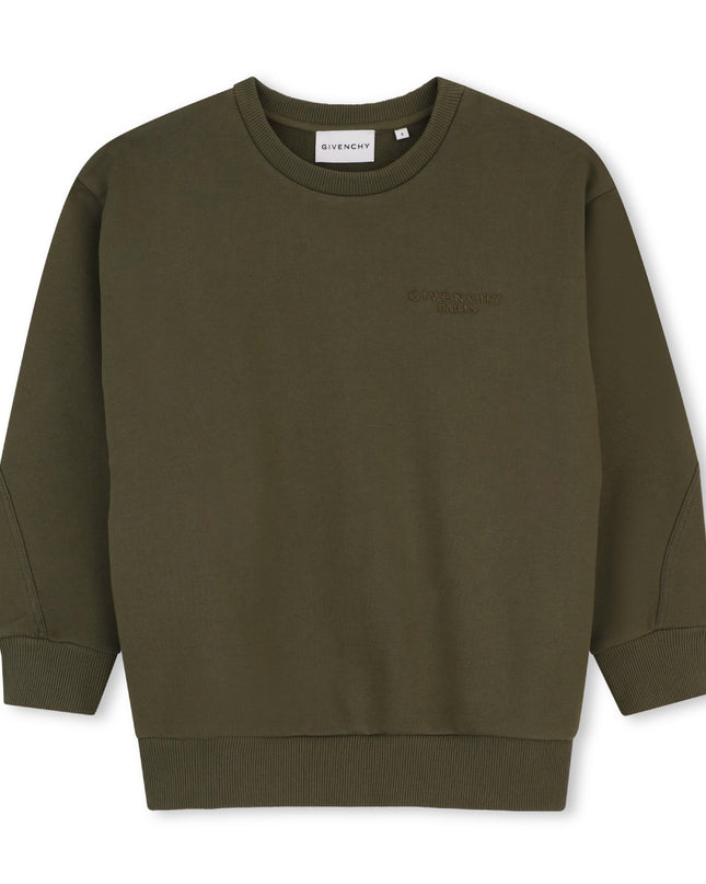 Kids Atelier Givenchy Olive Green Fleece Sweatshirt