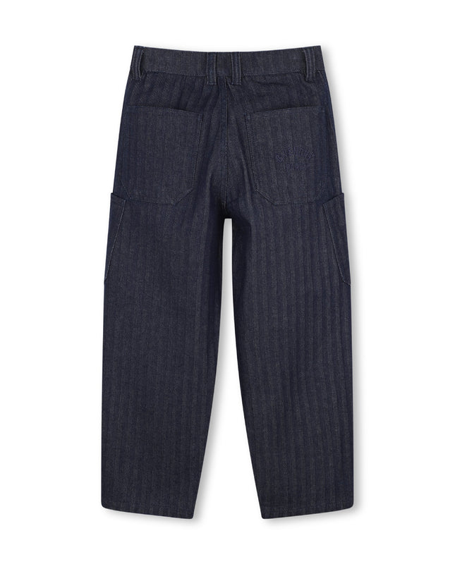 Kids Atelier Givenchy Blue Herringbone Denim Pants