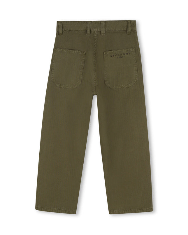 Kids Atelier Givenchy Olive Twill Givenchy Pants