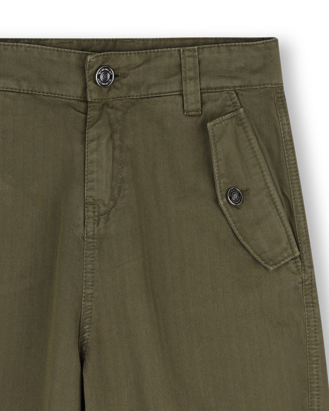 Kids Atelier Givenchy Olive Twill Givenchy Pants