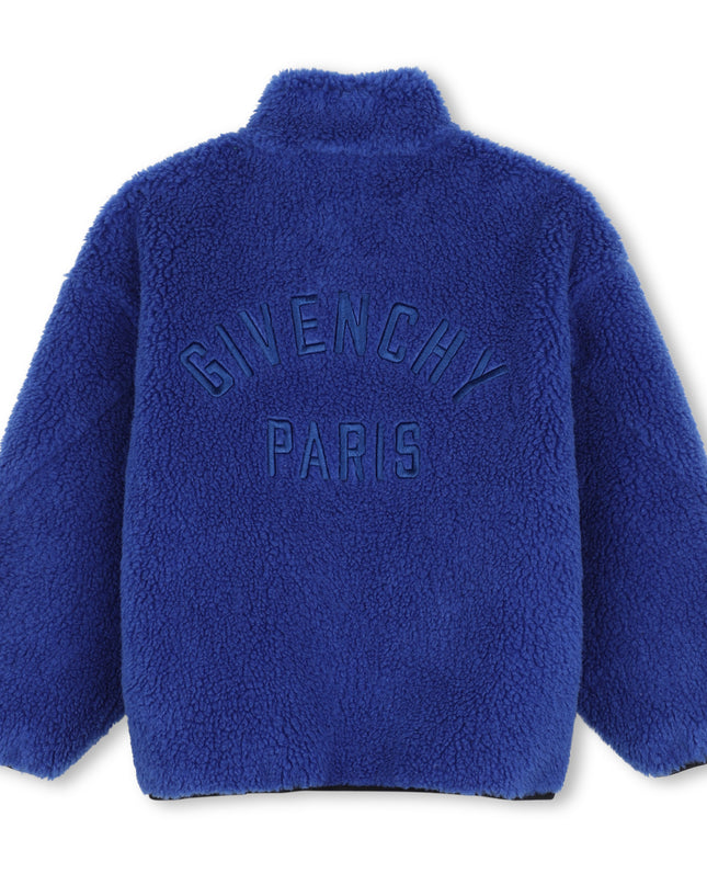 Kids Atelier Givenchy Blue Faux Shearling Jacket