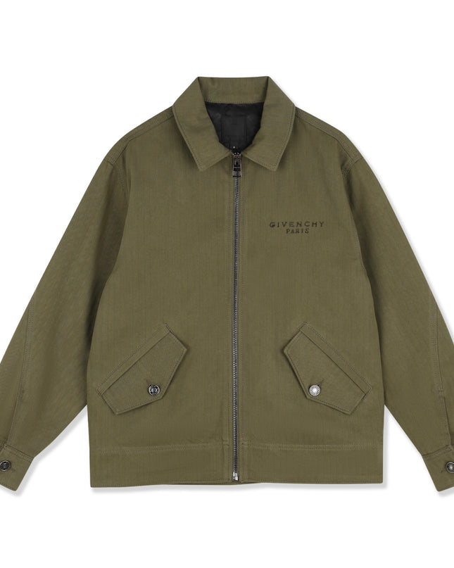 Kids Atelier Givenchy Olive Twill Givenchy Jacket