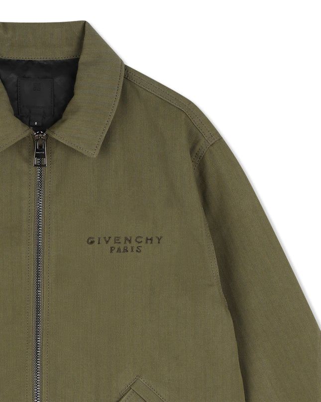 Kids Atelier Givenchy Olive Twill Givenchy Jacket