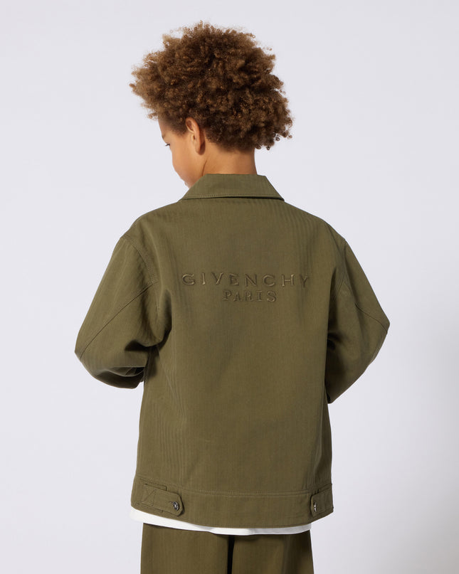 Kids Atelier Givenchy Olive Twill Givenchy Jacket