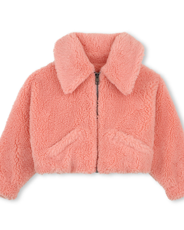 Kids Atelier Givenchy Pink Faux Shearling Jacket