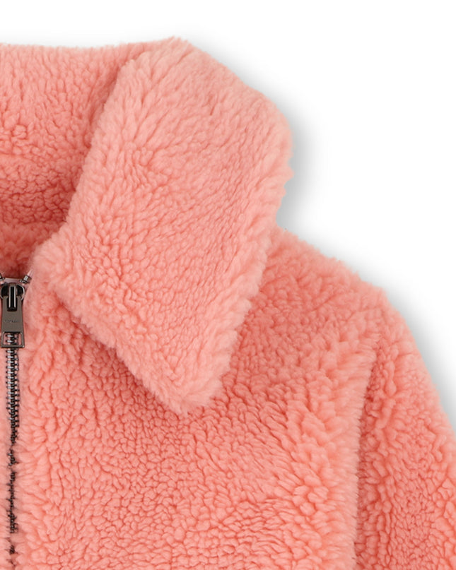 Kids Atelier Givenchy Pink Faux Shearling Jacket