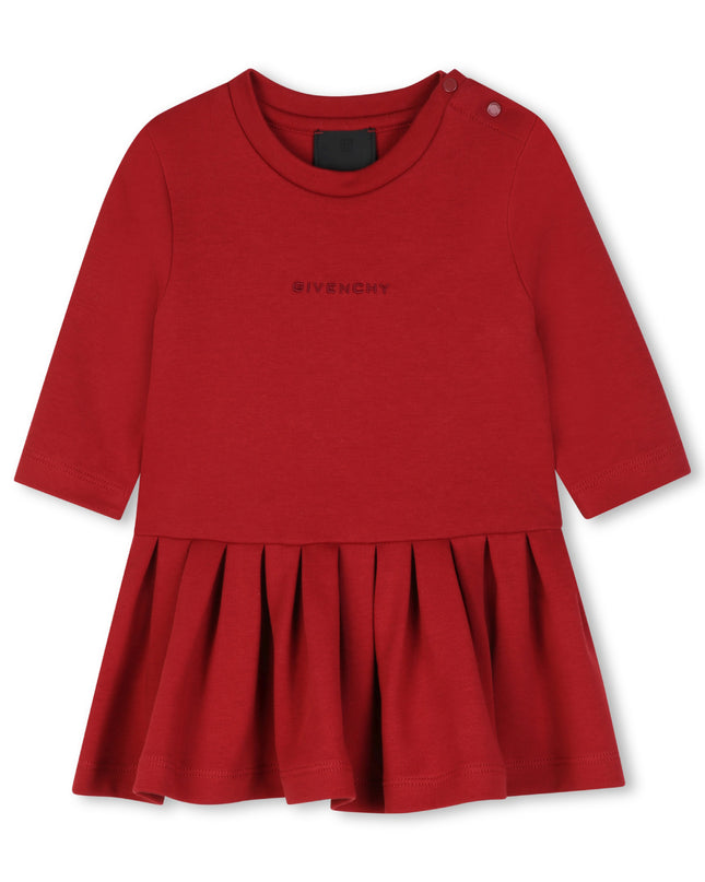 Kids Atelier Givenchy Red Pleated Givenchy Dress