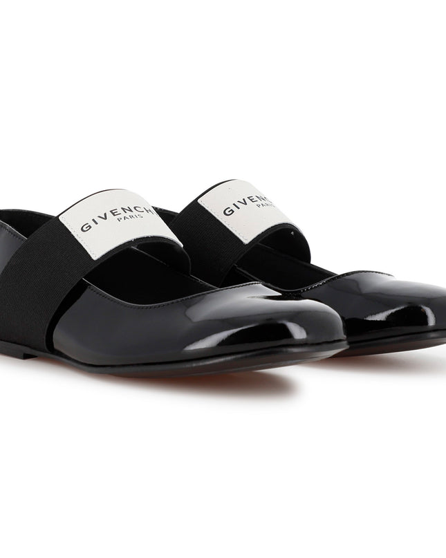 Kids Atelier Givenchy Black Patent Leather Ballerinas