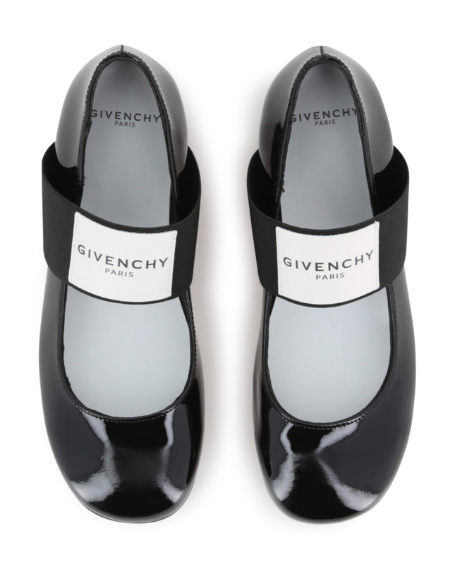 Kids Atelier Givenchy Black Patent Leather Ballerinas