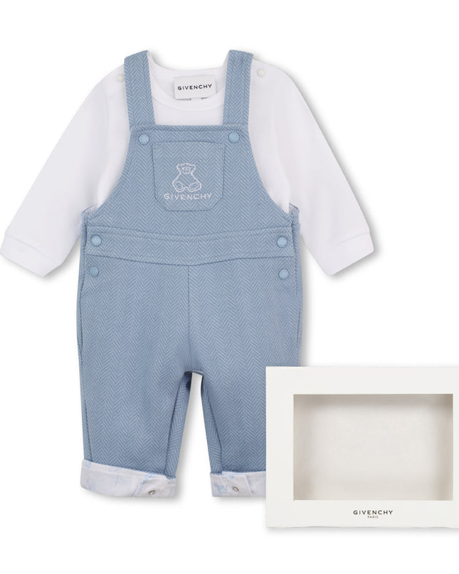 Kids Atelier Givenchy Blue Teddy Bear Overall Set